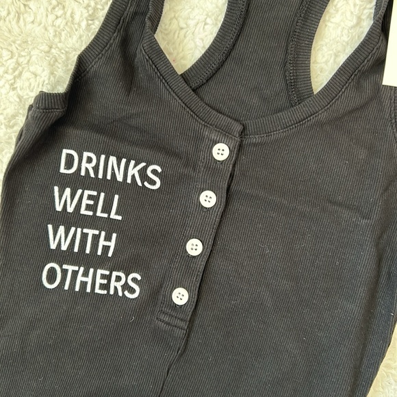 NWT Daydream Nation DRINKS WELL WITH OTHERS body suit in black - Picture 3 of 6